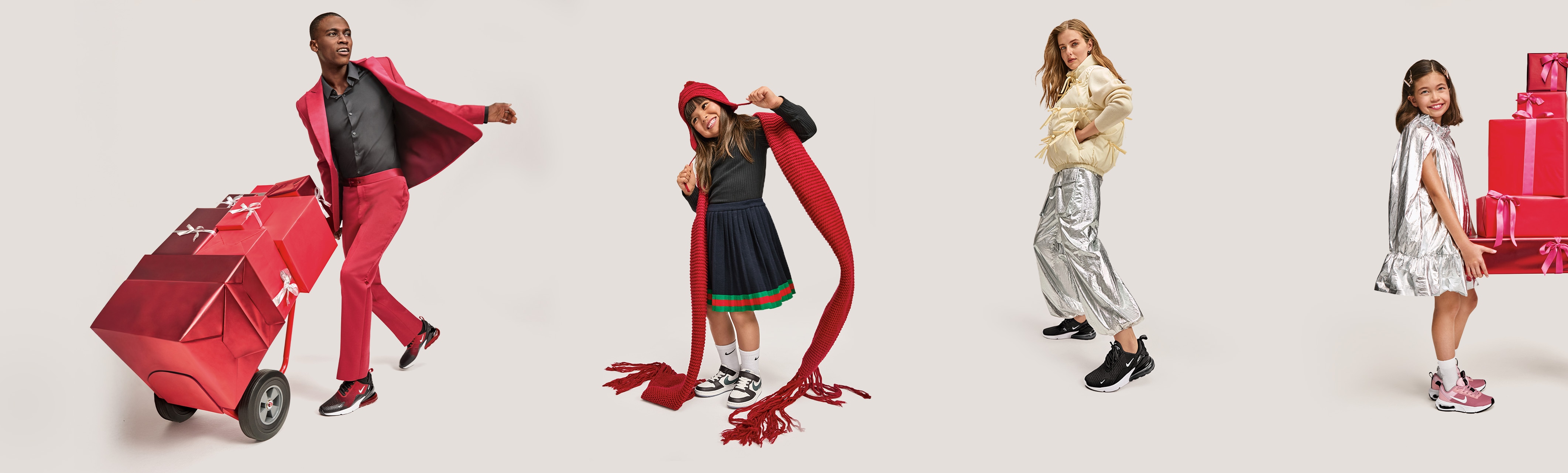 people wearing Nike sneakers for the Holidays