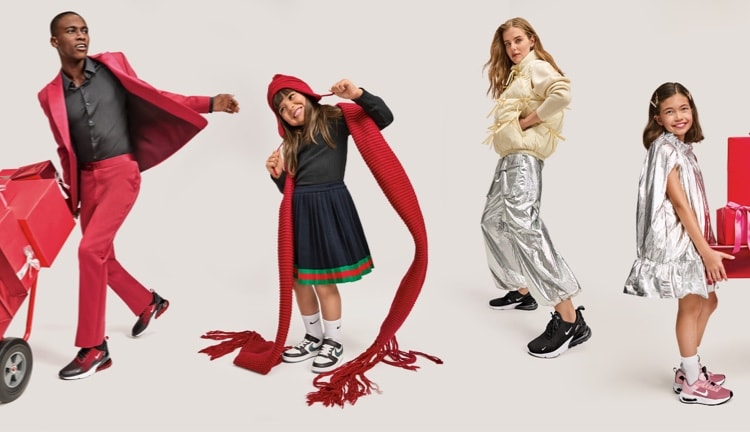 people wearing Nike sneakers for the Holidays