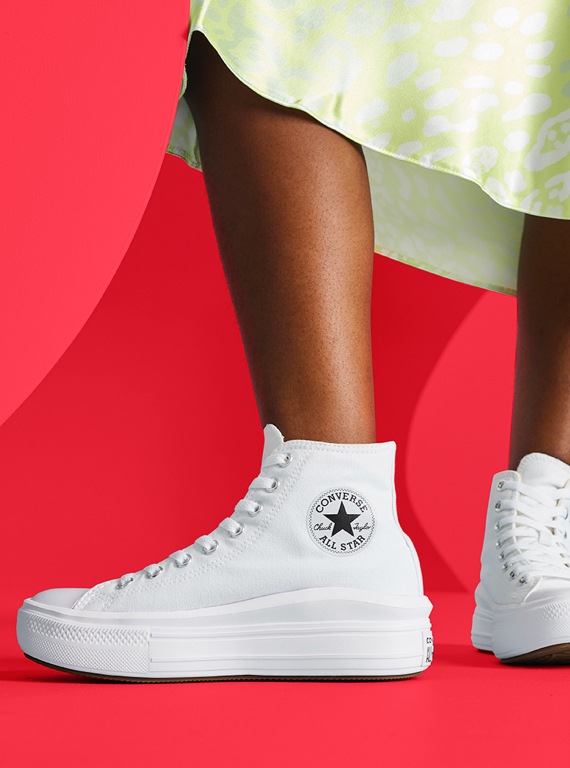 White Converse Platform Sneakers