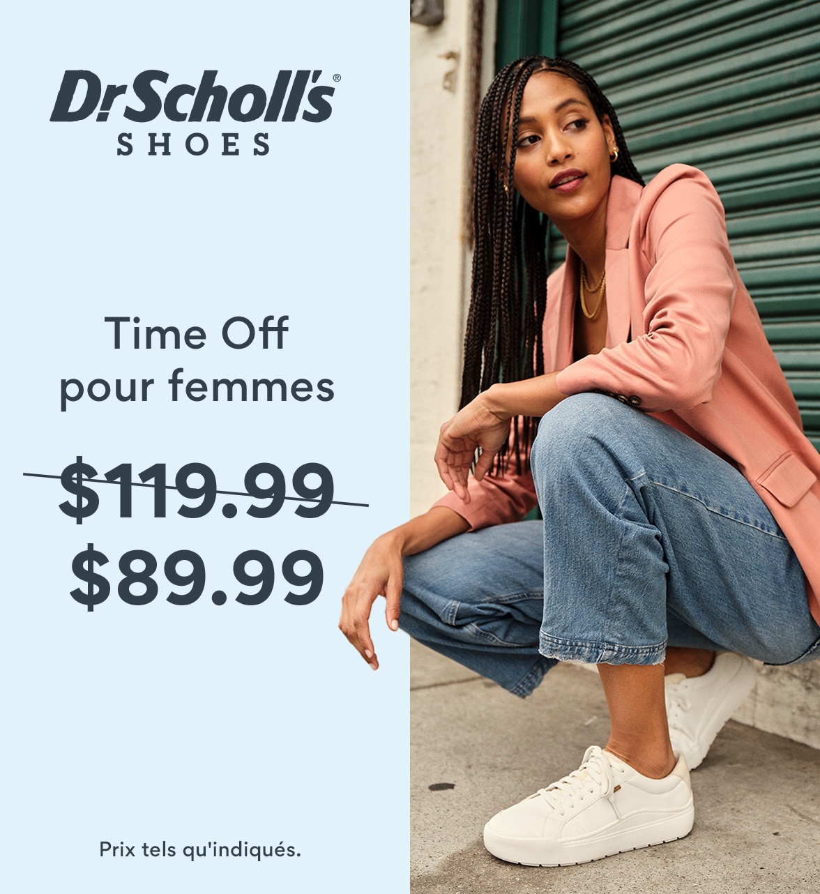 dr. Scholl's Shoes Les congés des femmes réduits à 89,99 $ au lieu de 119,99 $