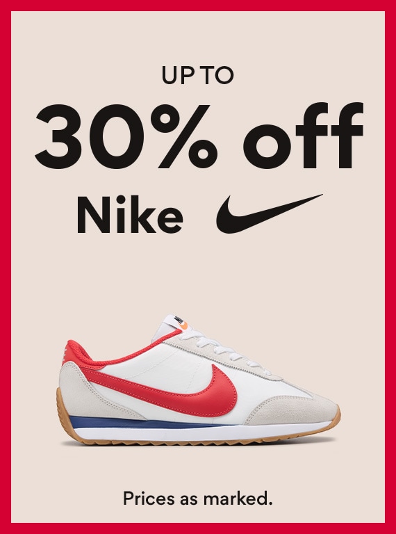 Up to 30% off nike
