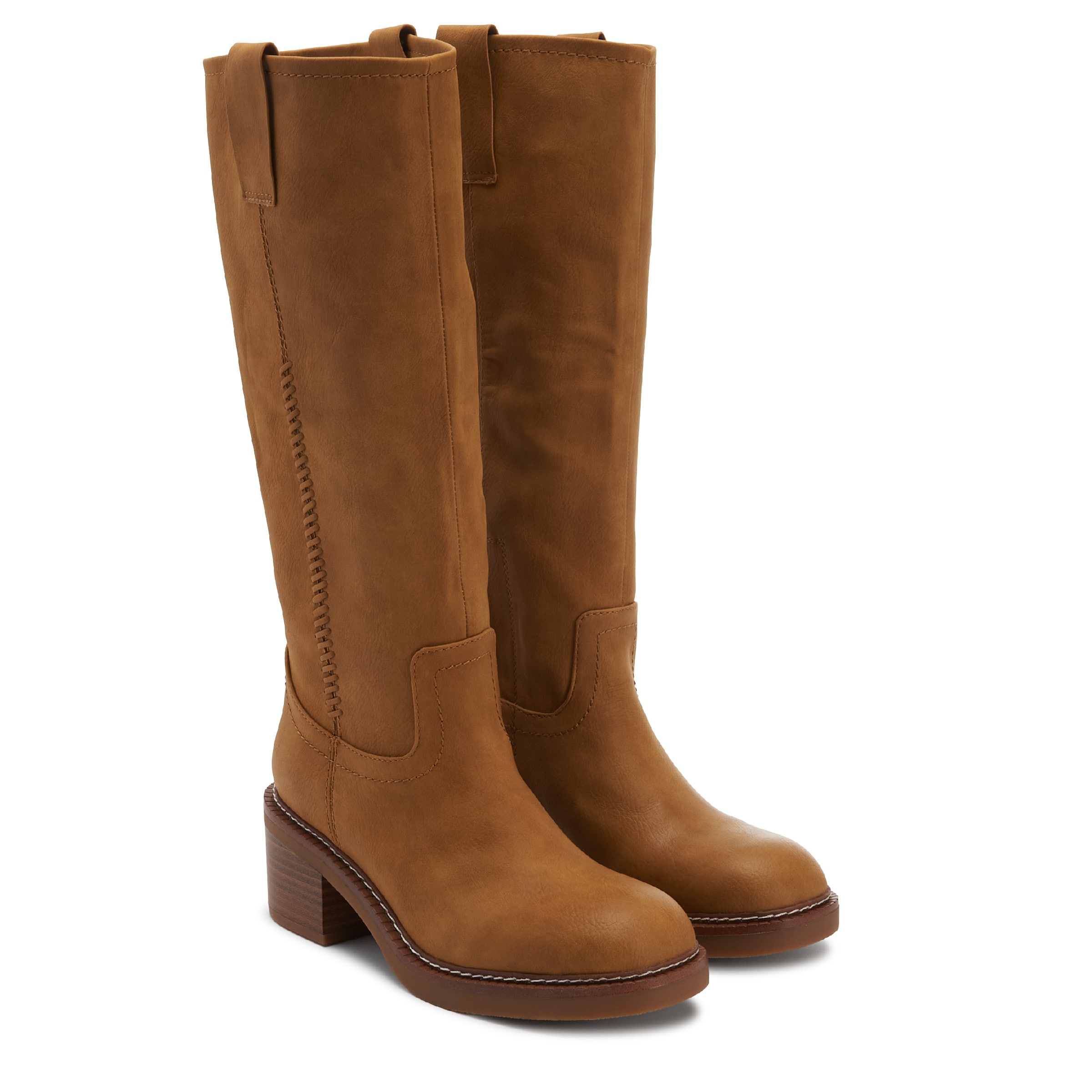 light brown tall boots