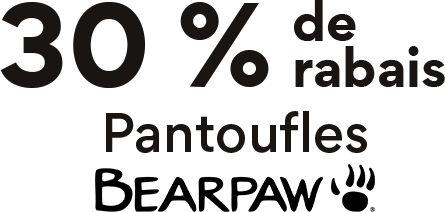 30% de rabais Pantoufles BEARPAW