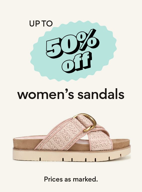 up to 50% off womens sandals