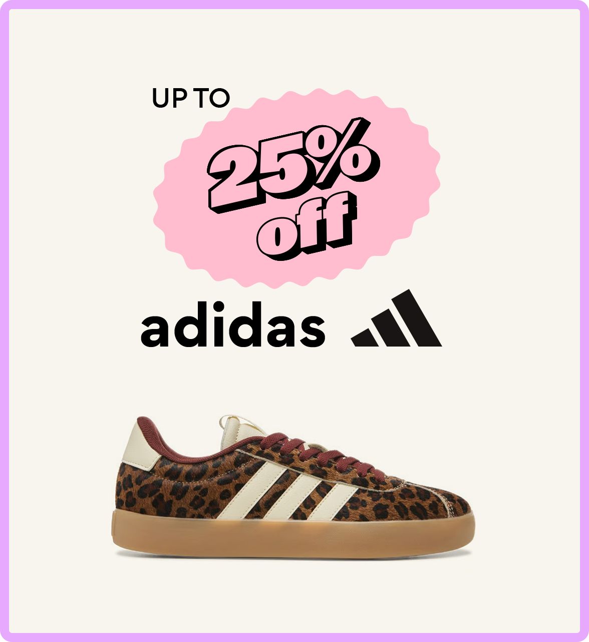 Up to 25% off adidas