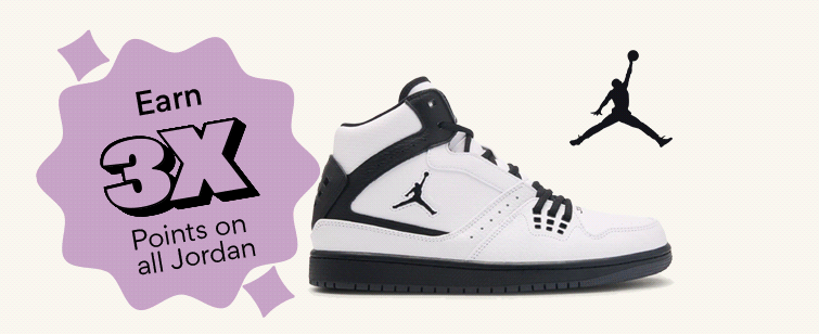 Earn 3X points on all Jordan