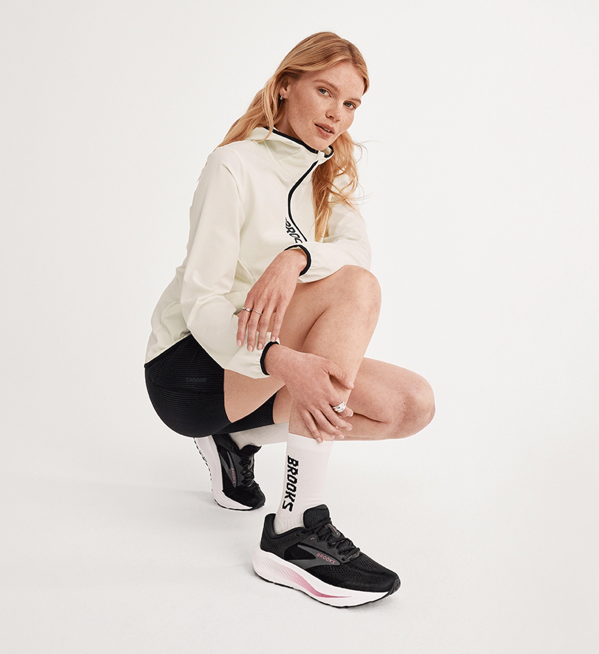 woman wearing performance running shoes