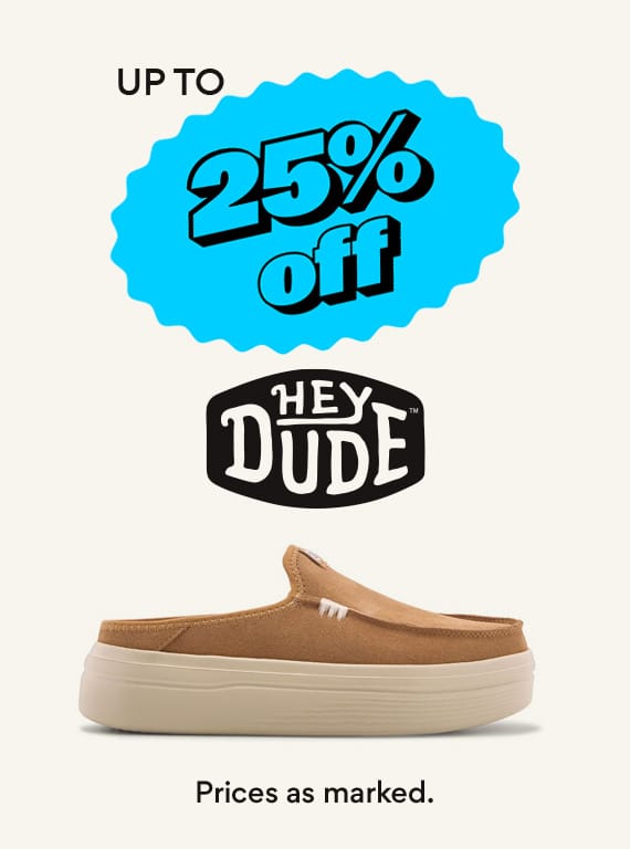 shop up to 25% off heydude shoes