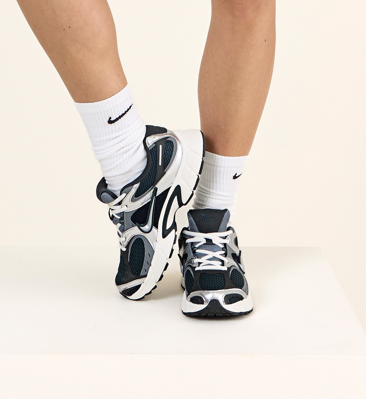 Black, silver, white Nike V5RNR sneakers