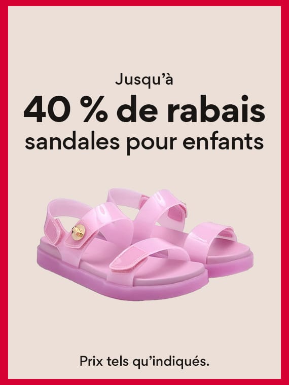 Jusqu'a 40% de rabais sandales pour enfants
