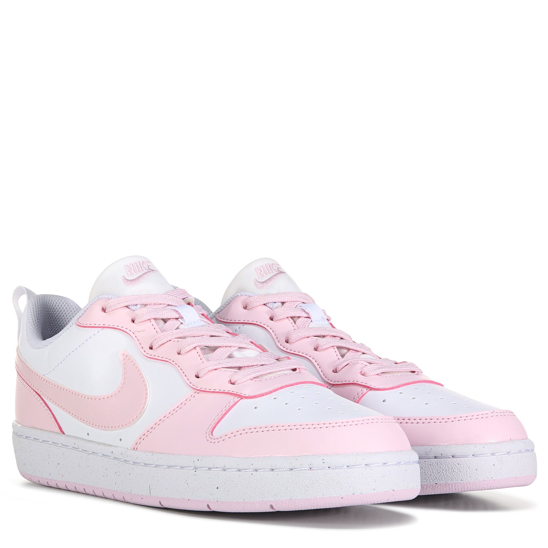 pink nike court sneakers