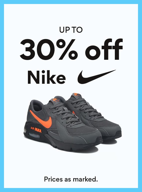 Up to 30% off Nike