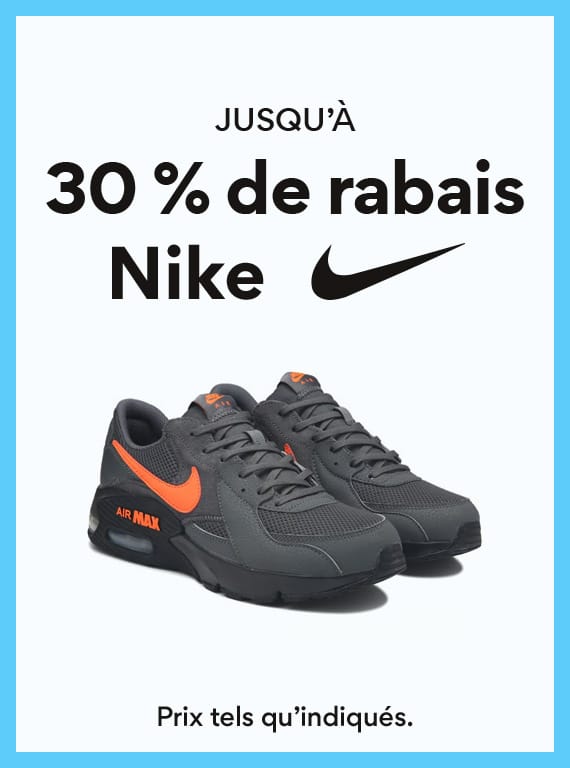 Jusqu'a 30% de rabais Nike