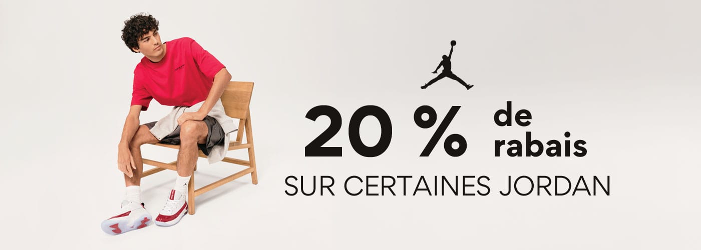 20% de rabais sur certaines Jordan
