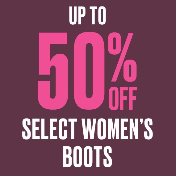 Up to 50 percent off womens boots