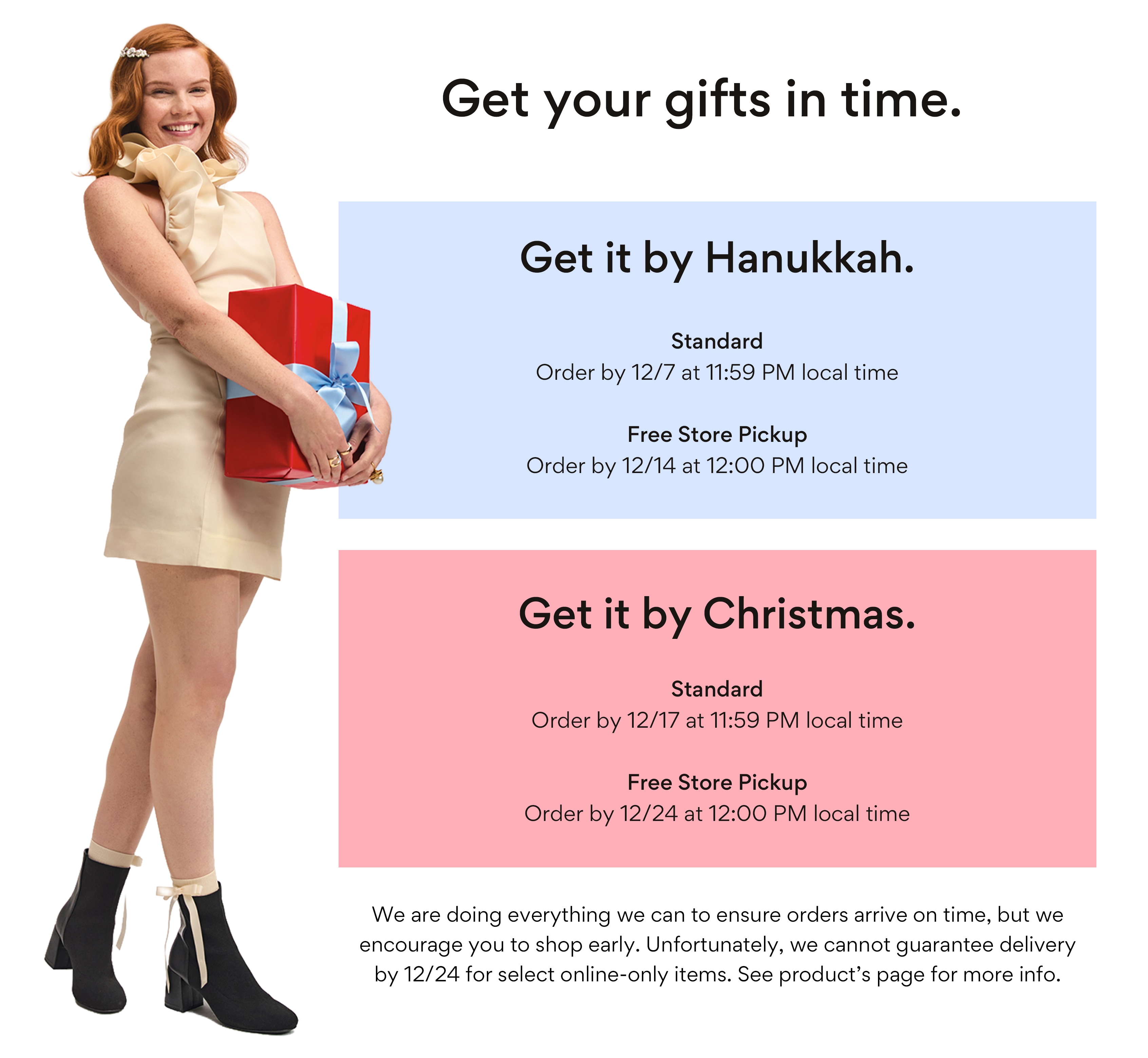 Get your gifts in time!