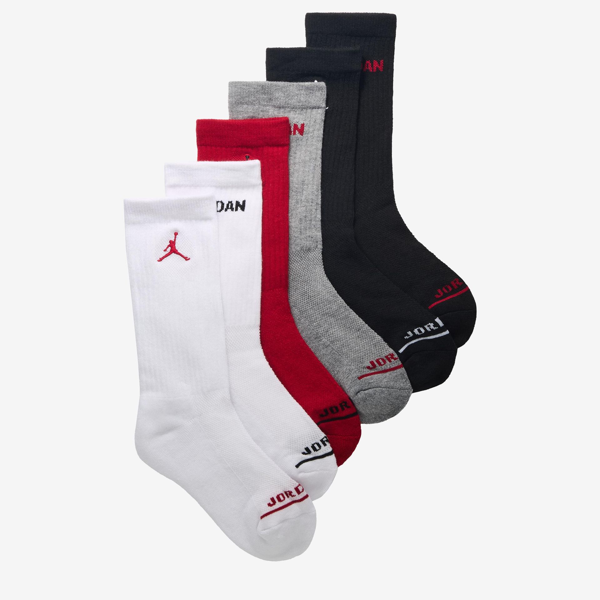 Jordan Kids' 6 Pack Youth X-Small Jordan Legend Crew Socks