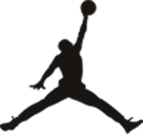 black Jordan brand logo