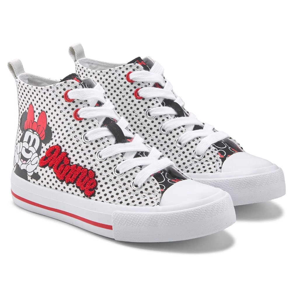 Minnie Mouse Kids' Minnie Mouse Hi Top Sneaker Little Kid Famous