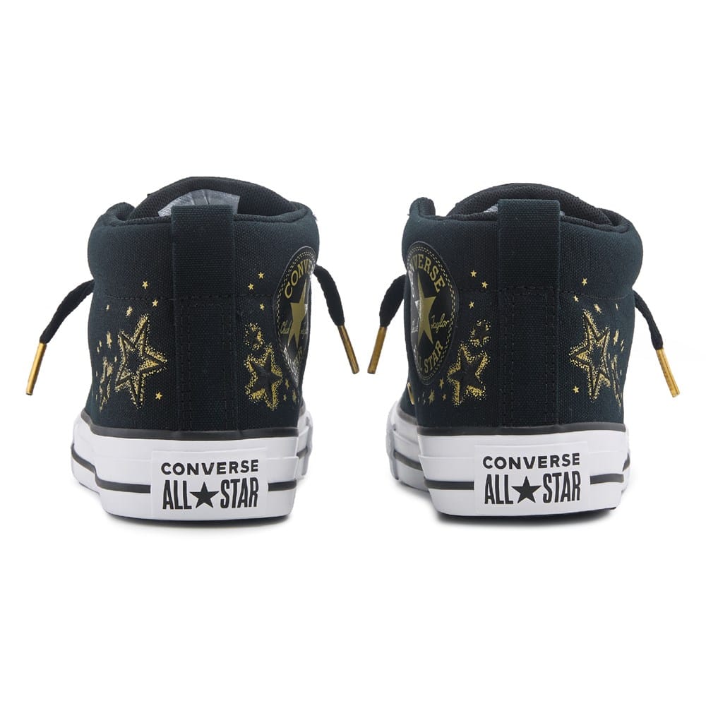 black and gold high top sneakers