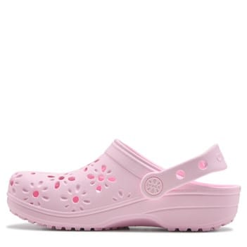Crocs Kids' Classic Flower Cut Out Clog Little/Big Kid | Famous