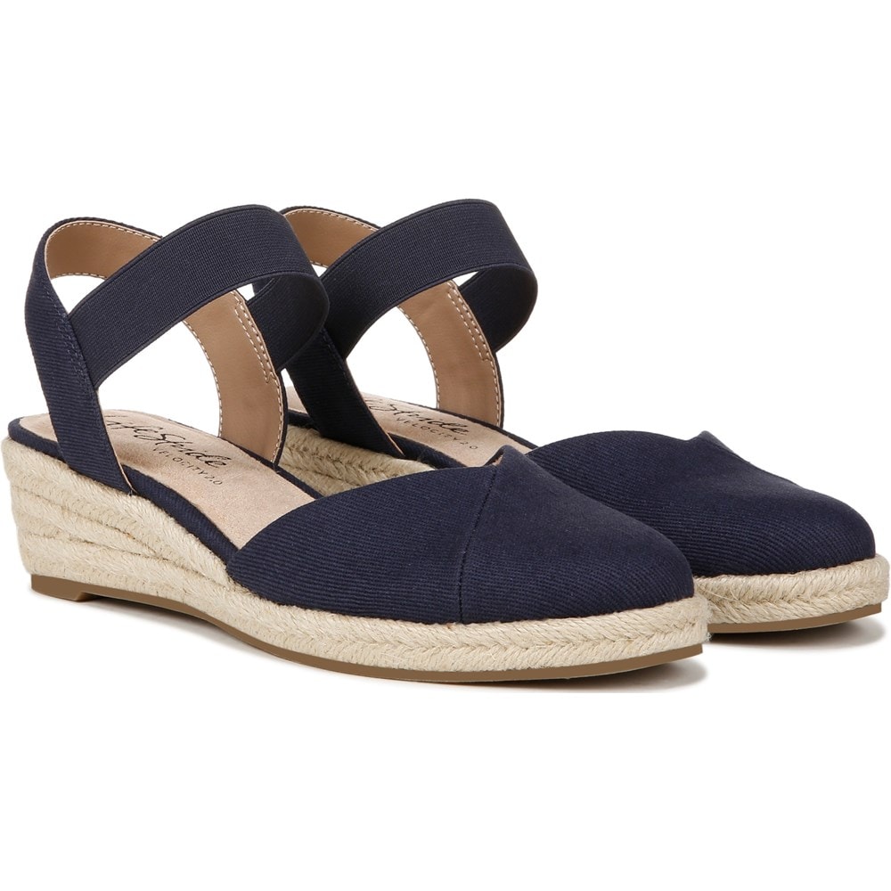 LifeStride Women's Kimmie Medium/Wide Espadrille Wedge Famous