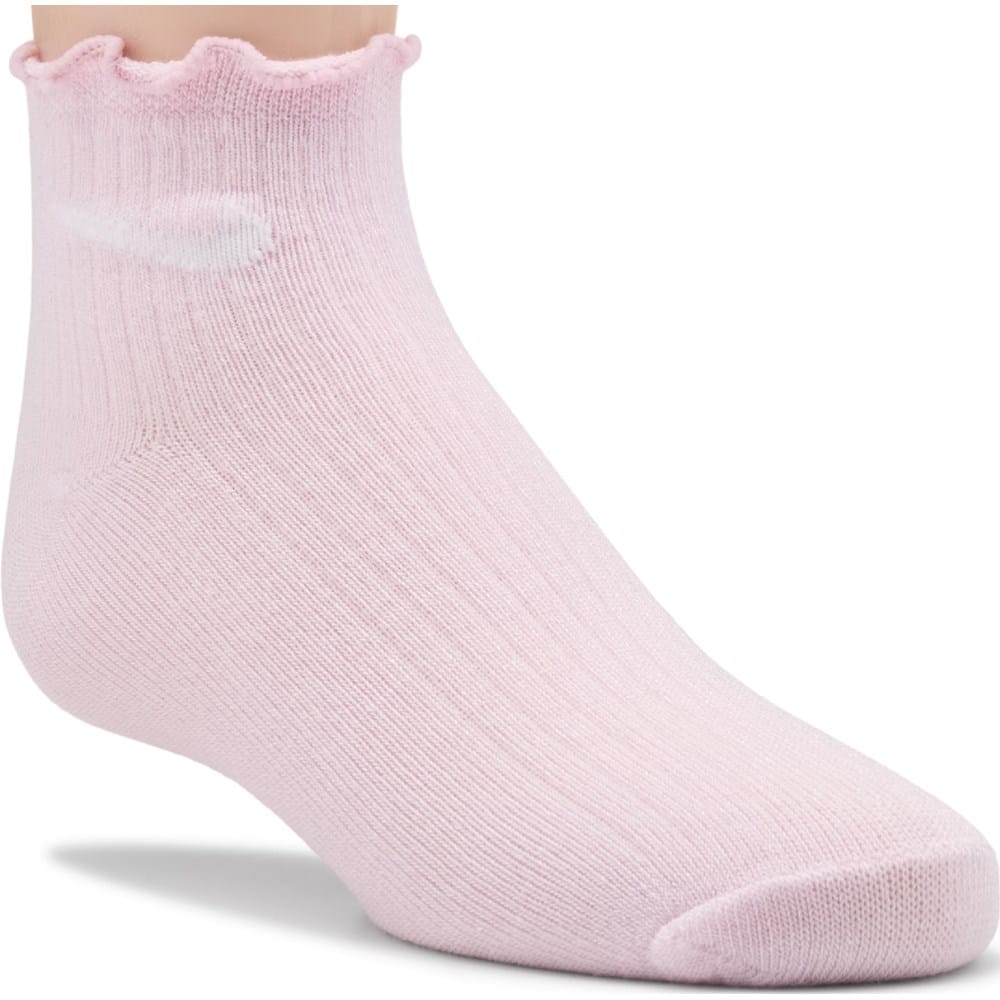 Kids' 6 Pack Youth X-Small Lettuce Edge Ankle Socks