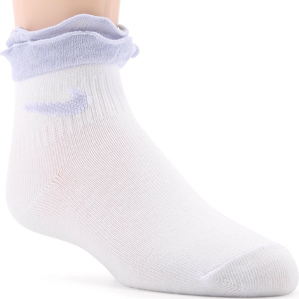 Kids' 6 Pack Youth X-Small Ruffle Ankle Socks