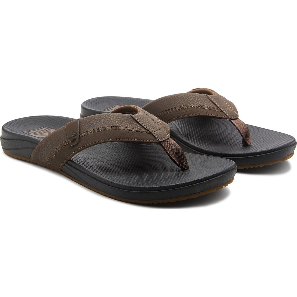 REEF Mens Cushion Spring 2.0 Flip Flop Sandals Thong Size 10 Brown Faux Leather cushion-spring-20-sandal-brown  main image 4