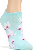 Kids' 6 Pack Llama and Floral No Show Socks - Front