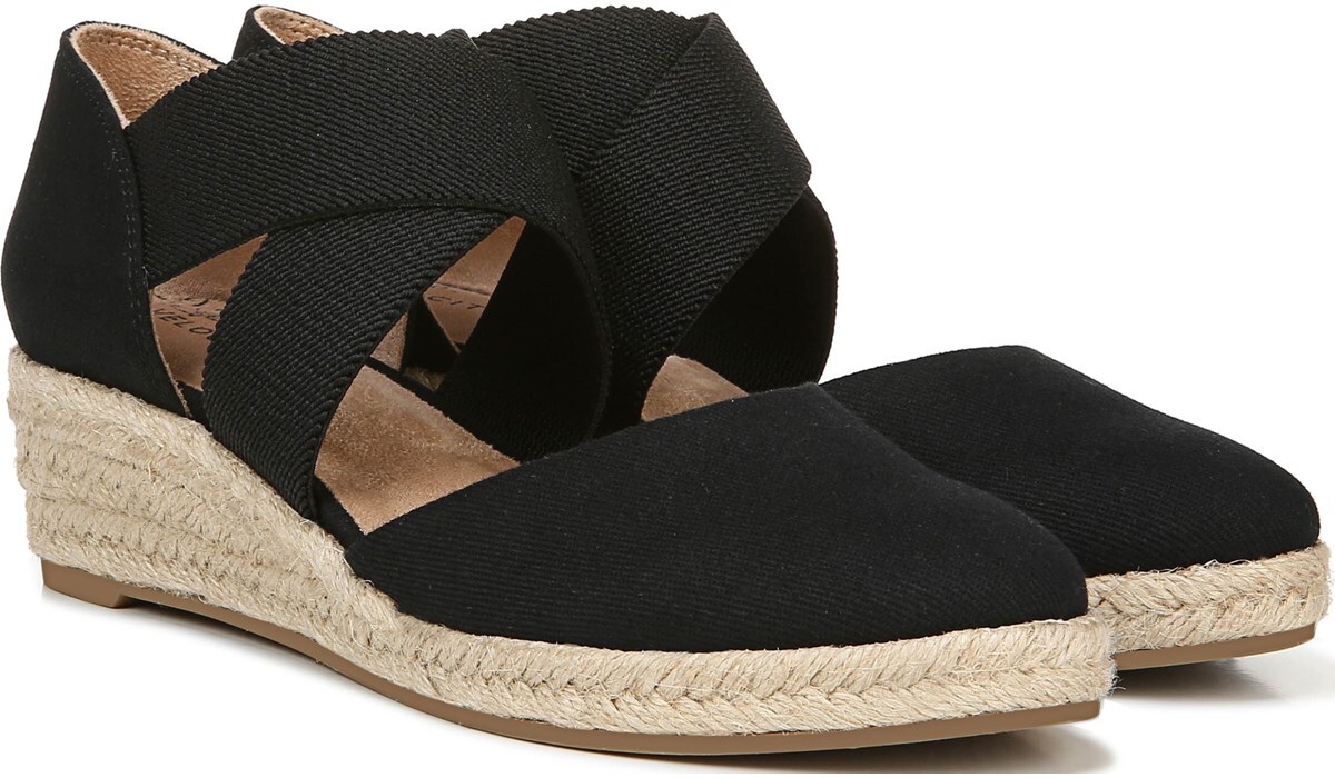 Lifestride Chaussure A Talon Compense Keaton De Style Espadrille Pour Femme Moyen Large Chaussures A Talon Famous Footwear
