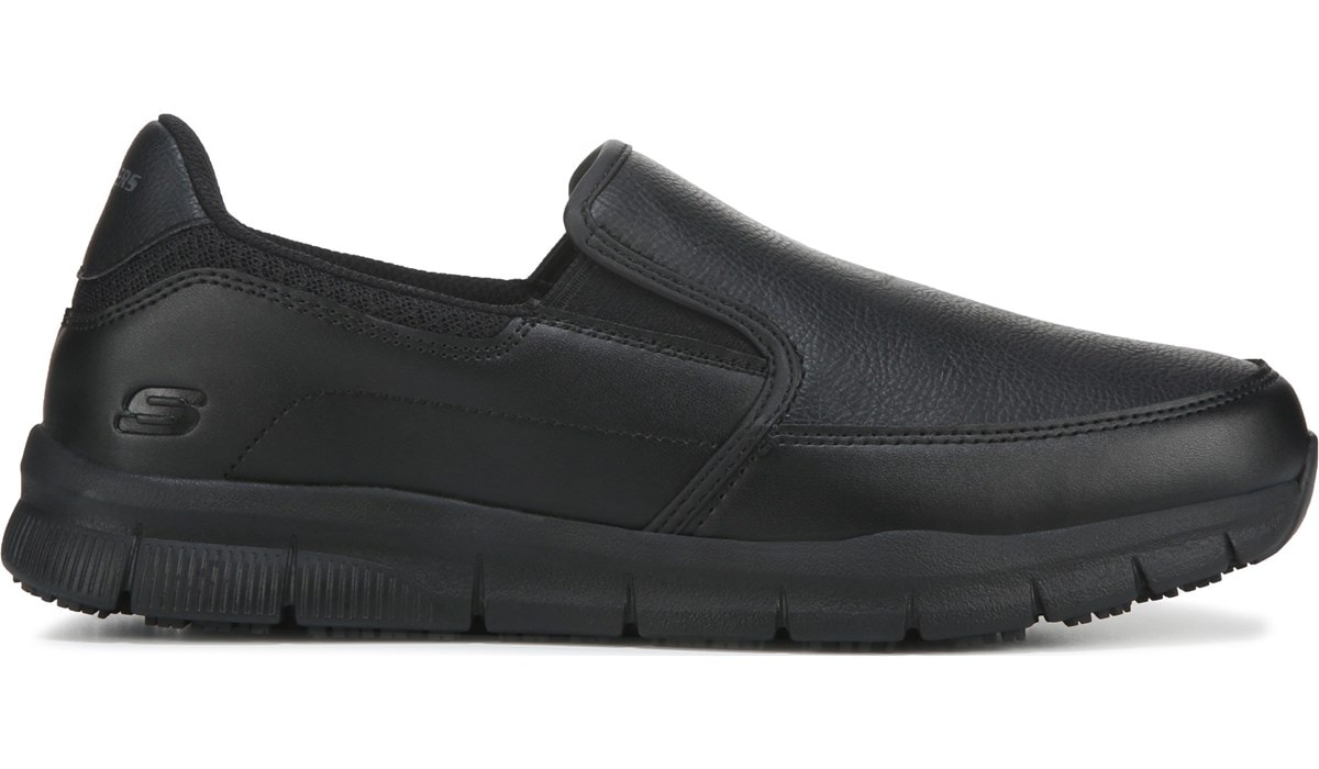 Skechers Work Men's Nampa Groton Wide Slip On Slip Resistant Work Shoe