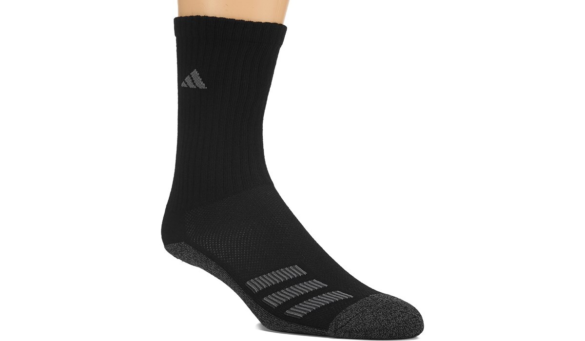adidas Kids' 6 Pack Youth Large Cushioned Crew Socks Famous Footwear