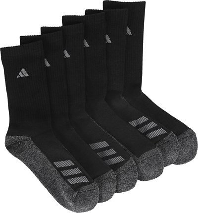 Kids' 6 Pack Youth Large Cushioned Crew Socks
