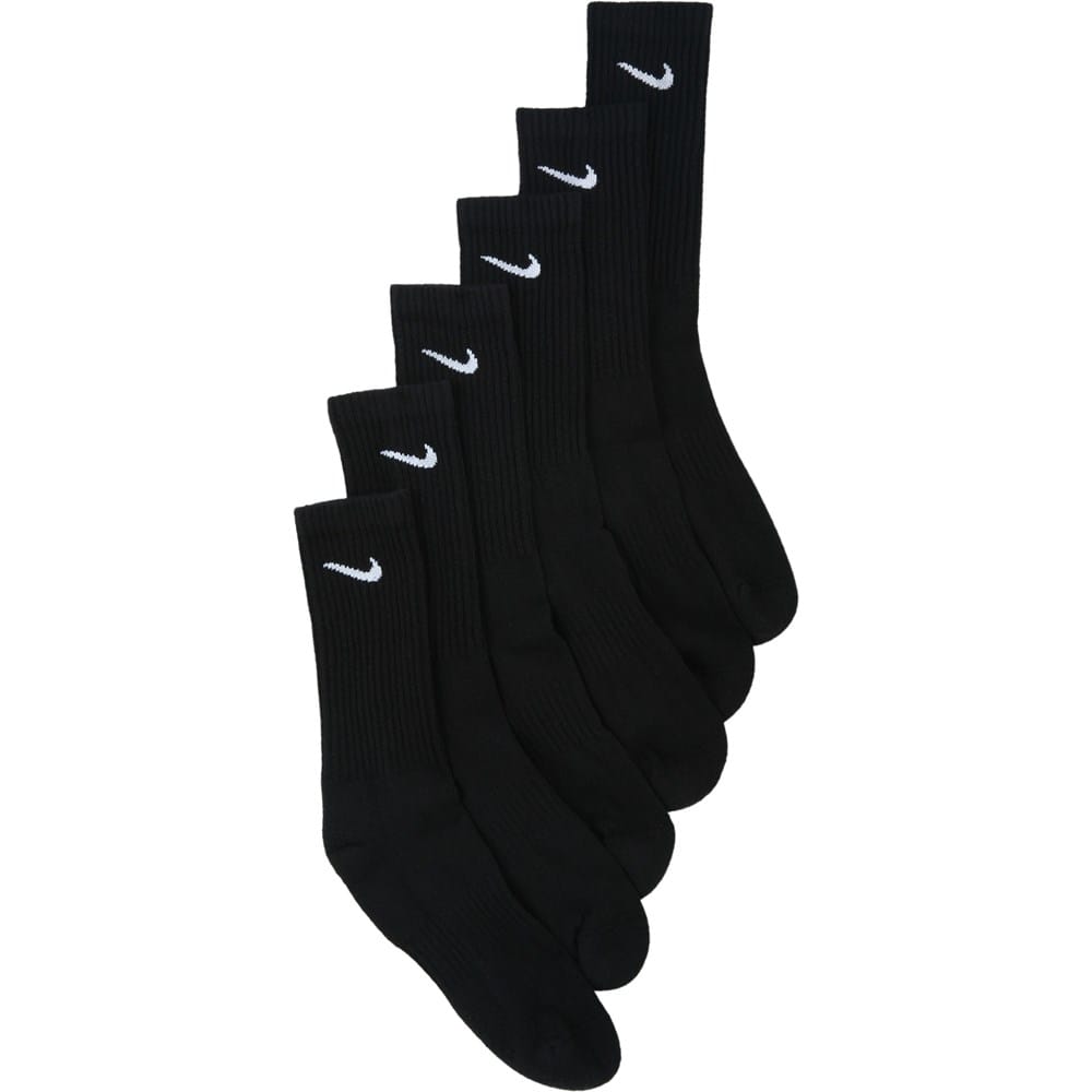 Kids' 6 Pack Small Everyday Cushioned Crew Socks